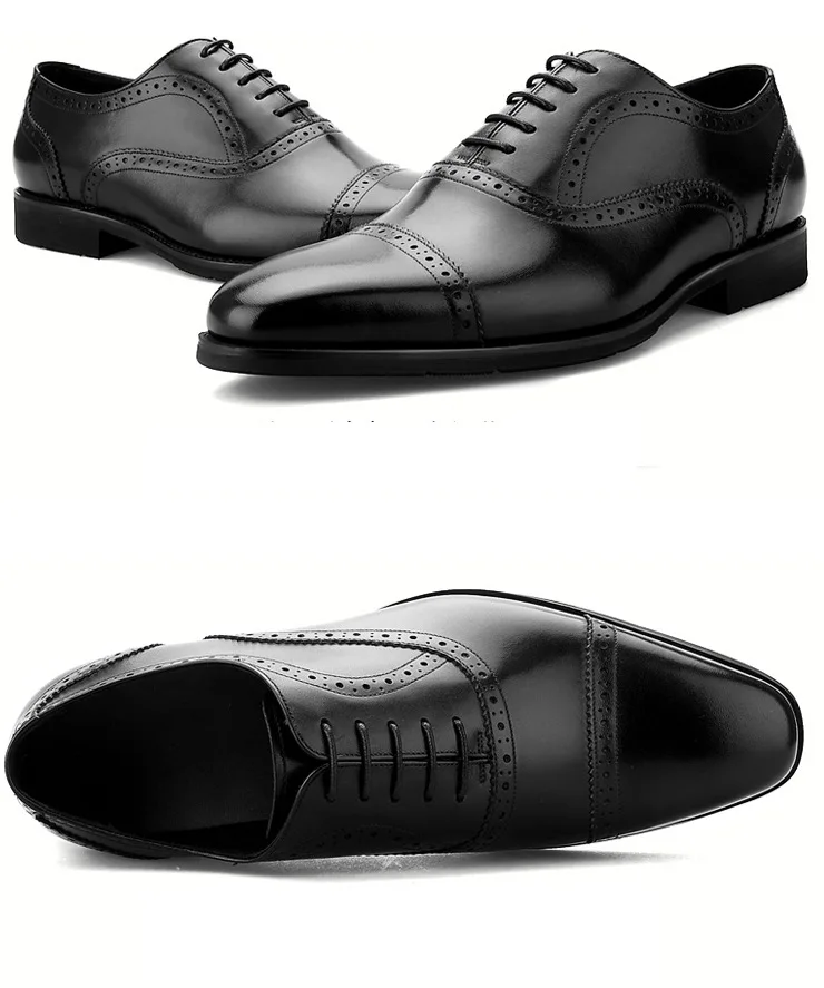 Tapa Hombres Qyfcioufu Dedo Oxfords Negro púrpura Marca A Negocios De Mano Hecha Diseñadores Zapatos Vestido Cuero Los Genuino Calidad 100 marrón caqui Formal 8fnwn4qr