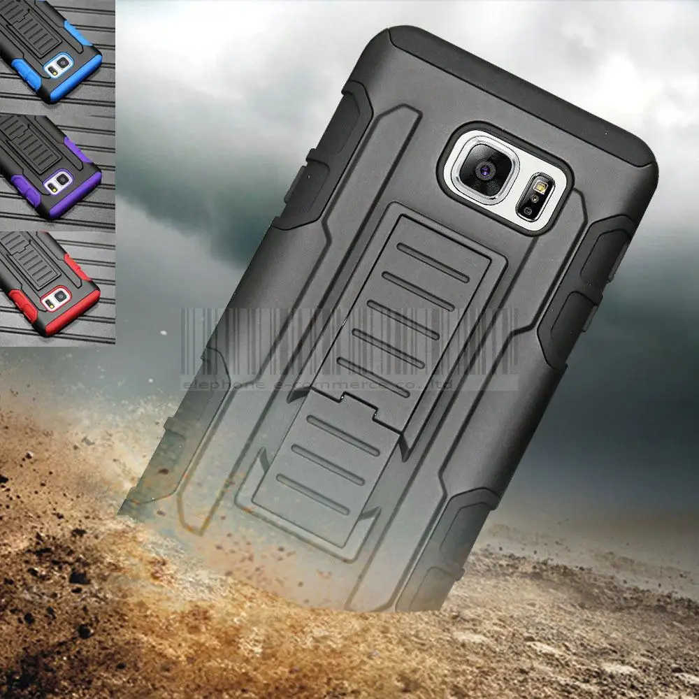 Black Protective Holster Armor Impact Hybrid Shockproof Stand Hard Case For Samsung Galaxy Note