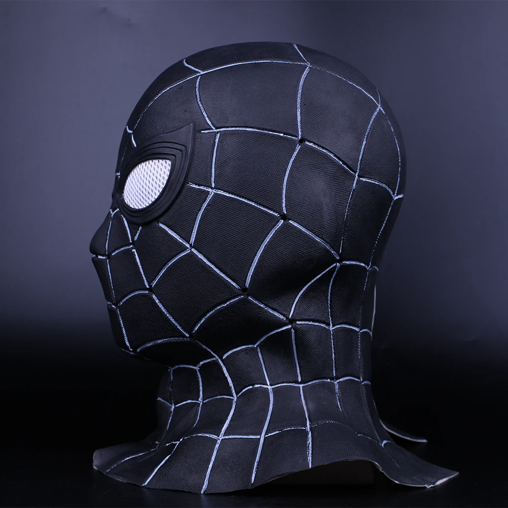 New Avengers Infinity War Superhero Spiderman Mask Red Black Cosplay Full Head adult party Halloween pvc mask prop (5)