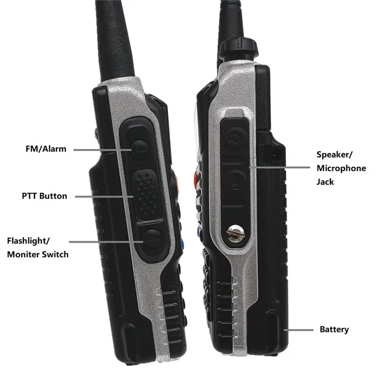 Высокая 8 Вт Baofeng рация BF-UVB2 плюс двухдиапазонный VHF/UHF двухстороннее радио UVB2 10 км Ham Радио 128CH портативный приемопередатчик