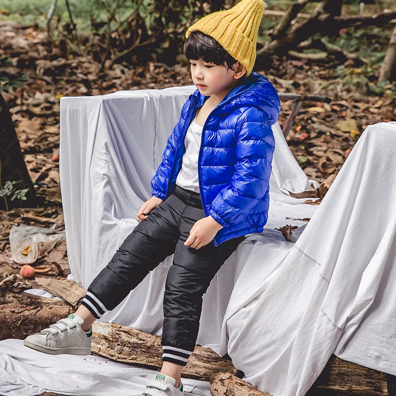 HH детская зимняя одежда пуховики и парки Костюмы комплекты для малышей зимняя одежда для девочек для мальчиков комбинезоны куртки и штаны для детей, верхняя одежда 2 шт./компл