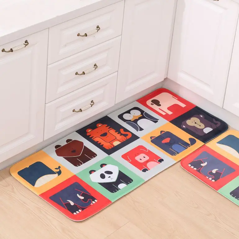 

New Cartoon Doormat Floor Mat Anti-slip Water Absorption Carpet Kitchen Mat Door Mat Cat Kitchen Carpet Toilet Rug Porch Doormat