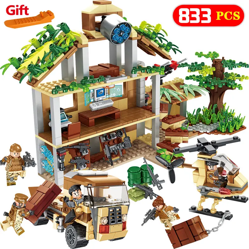 

Military Special Troops Series Command Center Surveillance Helicopter Compatible LegoINGLY Model Building Bricks Blocks Toys