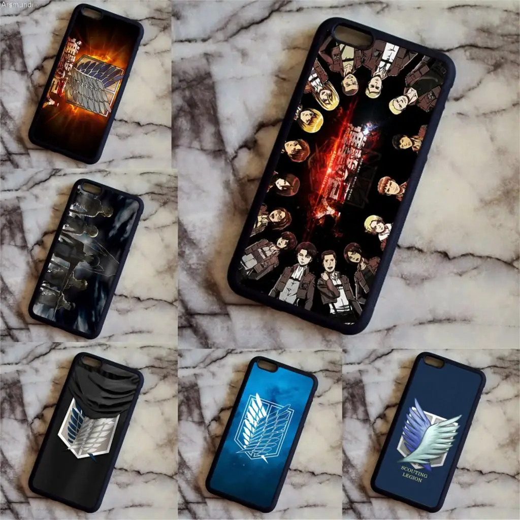 

Arsmundi Attack on Titan Shingeki no Kyojin Phone Cases for Samsung galaxy S3 4 5 6 7 8 Note 5 7 8 Case Soft TPU Rubber Silicone