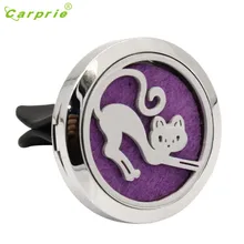 Горячая животик котенок форма из нержавеющей авто освежитель воздуха автомобиля эфирное масло медальон со светорассеивателем Декор подарок 24 Aug