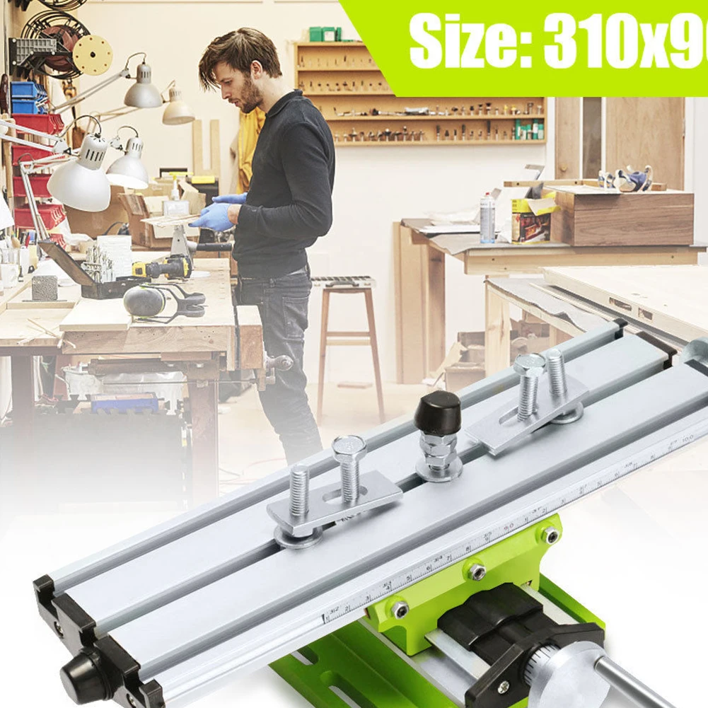 

Fixed Multifunction Fixture Easy Operate Mini Compound Milling Machine Durable Cross Slide Bracket Worktable DIY Drill Press Use