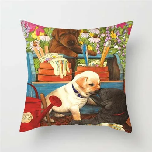 Fuwatacchi далматинские Чехлы для подушек Шарпей Подушка с изображением собак Чехлы для домашнего дивана украшения для стульев Милая живопись с изображением собак наволочки - Цвет: PC06240