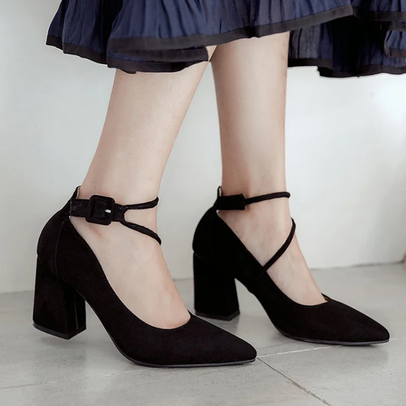 4 Suede Fashion Women High Heels Shoes