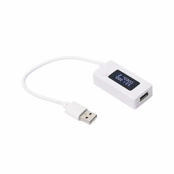 

White Mini Phone USB Tester Doctor LCD Screen Capacity Voltage Current Meter Mobile Phone Charger Power Bank Detector