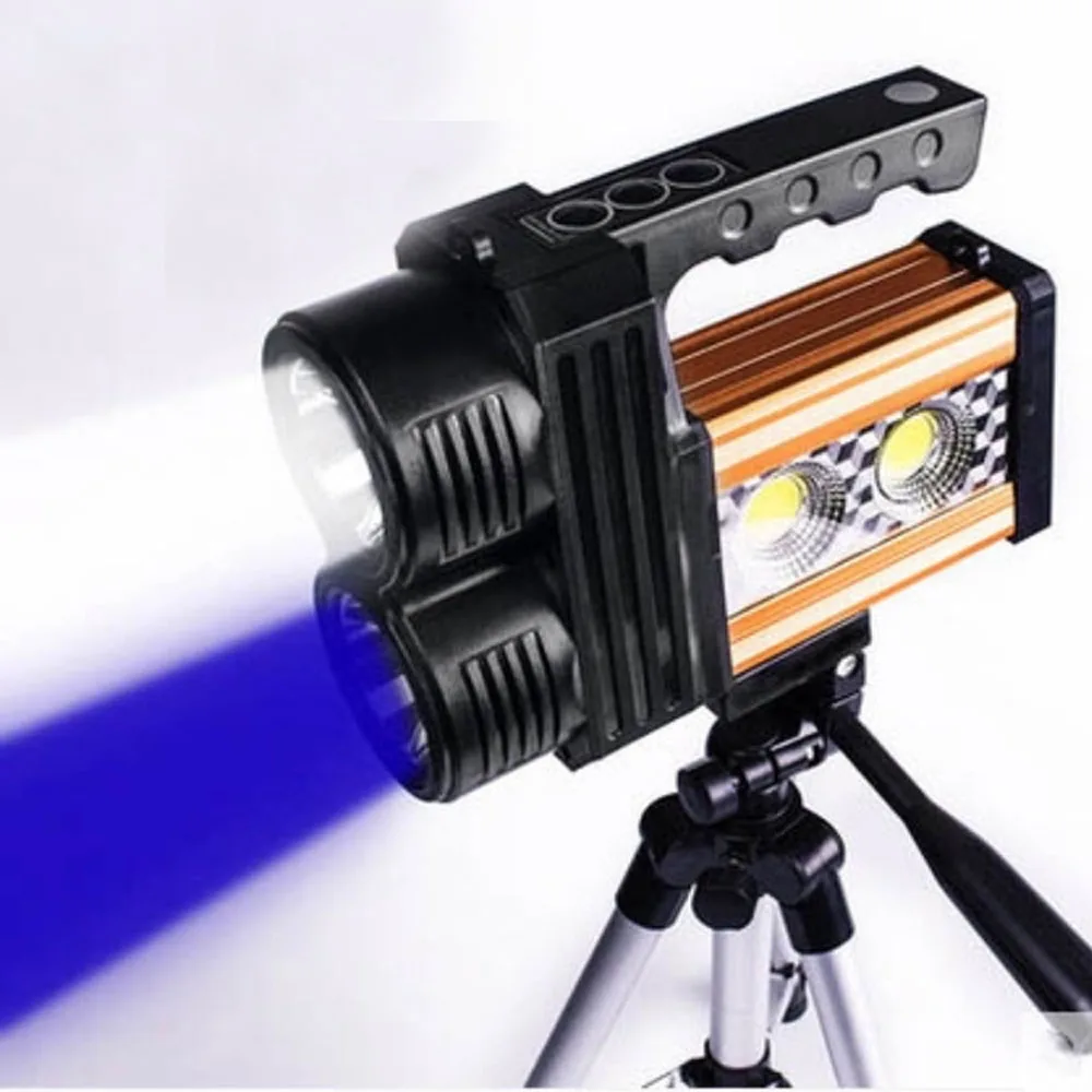 Fishing Light LED Rechargeable Double Head Flashlight Portable