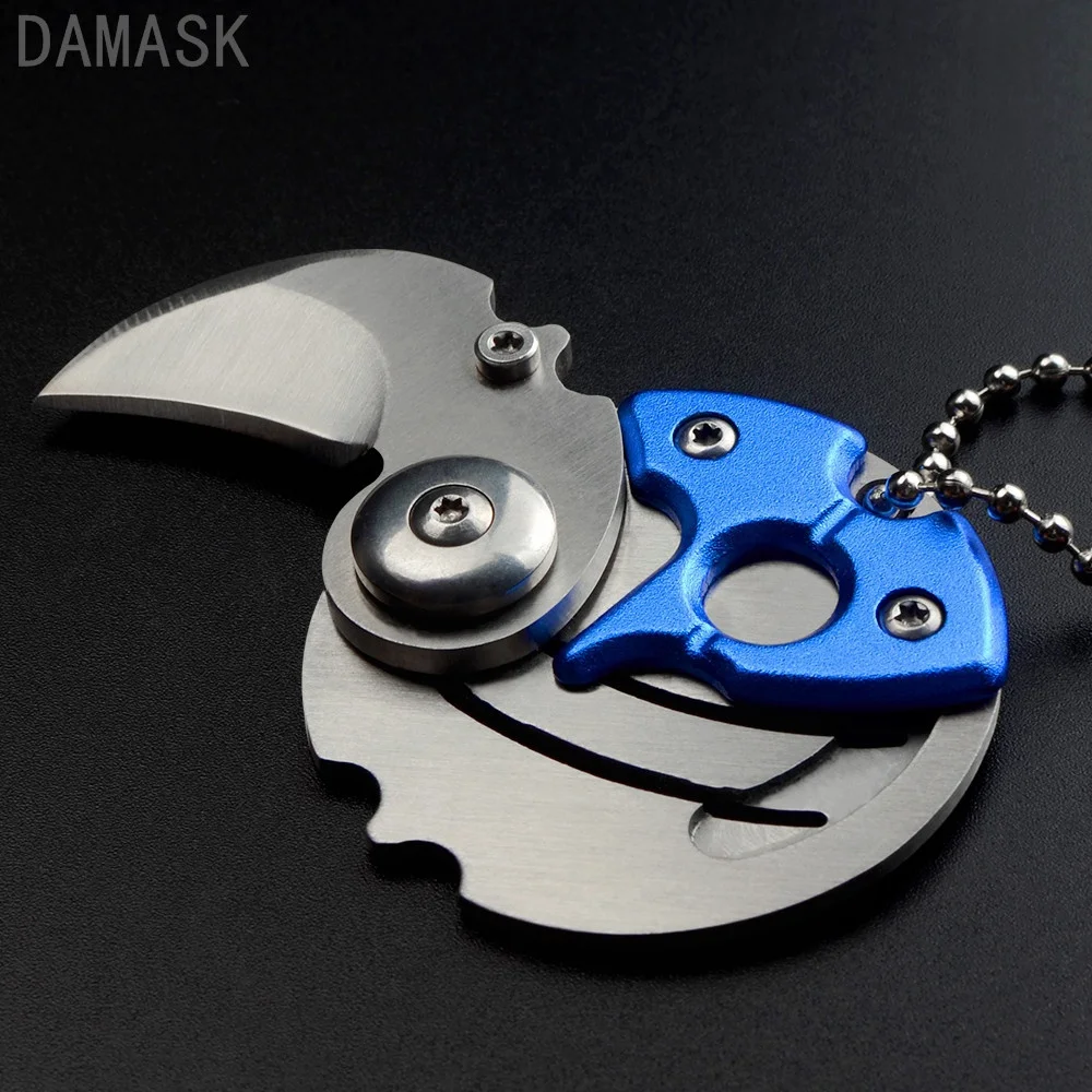 DAMASK Outdoor Survival Pocket Knife Stainless Steel Keychain Coin Knife EDC Mini Letter Opener