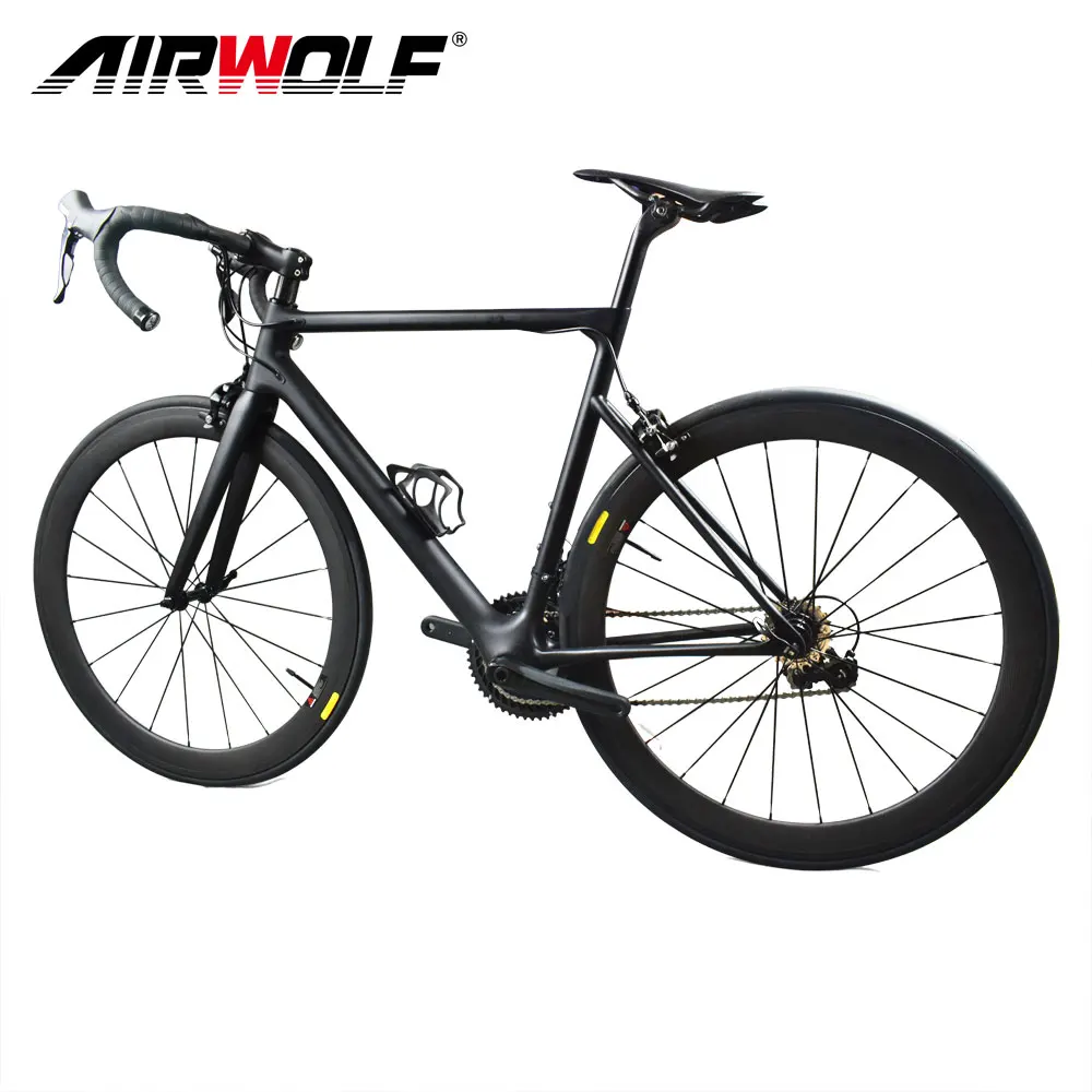 Airwolf 700C карбоновый велосипед Toray T1000 дорожный с монокейным каркасом карбоновые