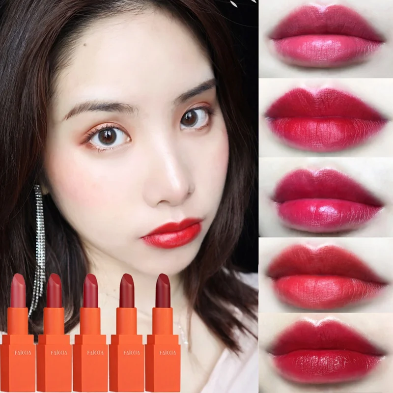 2019 Lipstick Matte Waterproof Velvet Lipstick 5 Colors Sexy Red Brown Pigments Makeup Matte Lipsticks 2019 Lipstick Matte Waterproof Velvet Lipstick 5 Colors Sexy Red Brown Pigments Makeup Matte Lipsticks