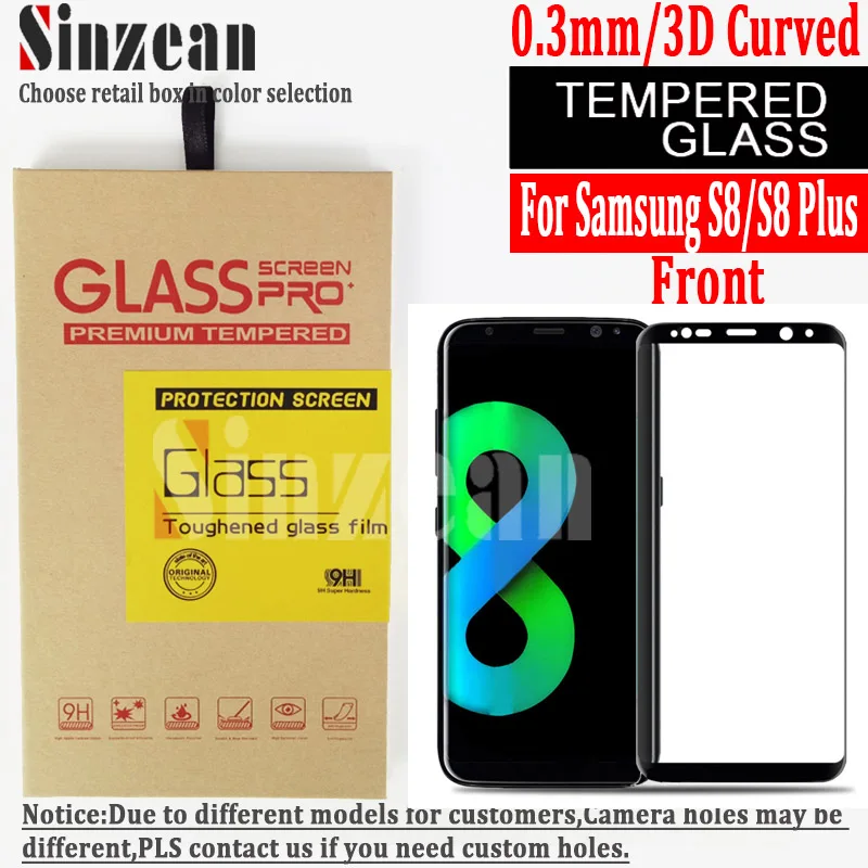 imágenes para Sinzean 100 unids 3D Curva Para samsung galaxy S8/S8 plus 3D Curva completa cubierta protector de pantalla de cristal templado imágenes para Sinzean 100 unids 3D Curva Para samsung galaxy S8/S8 plus 3D Curva completa cubierta protector de pantalla de cristal templado