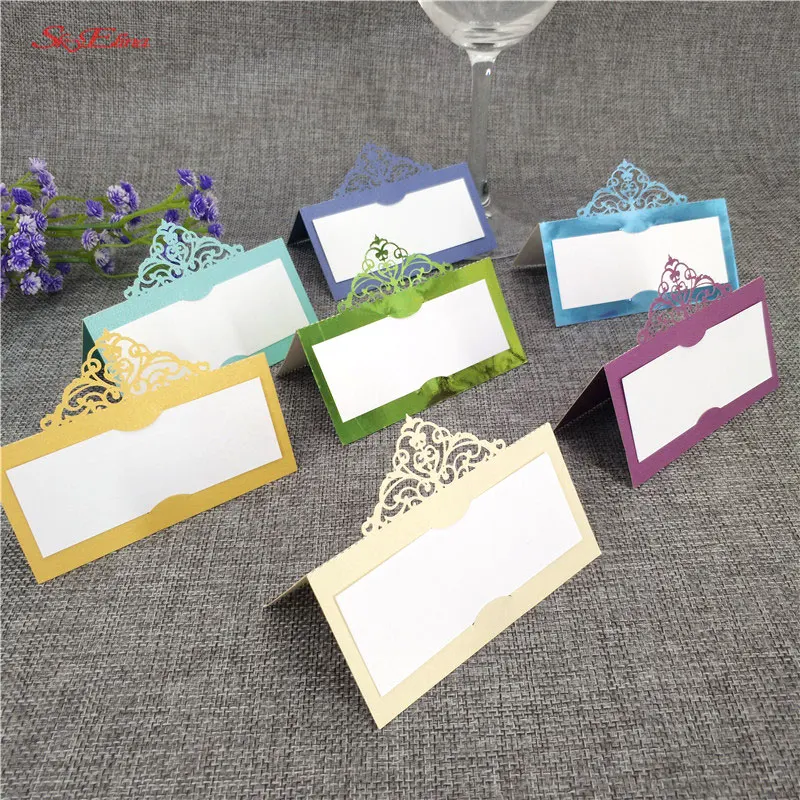 10pcs Hollow Out Table Name Place Seat Paper Laser Cutting Wedding Invitation Card Wedding Party Table Decoration 5ZSH873 (153)