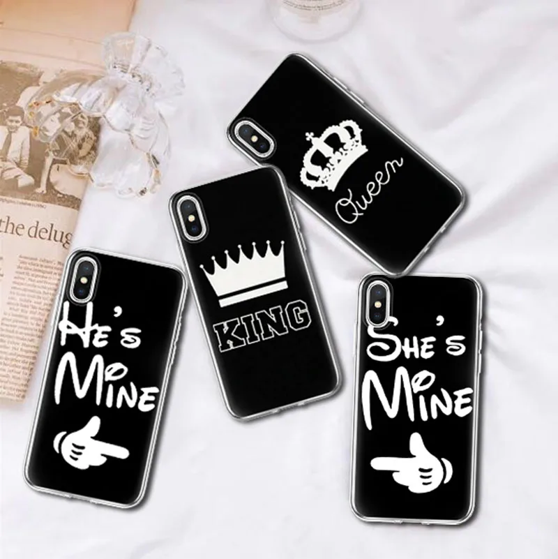 

Cover for iPhone 5 5S SE 6 6S 7 8 Plus X for Samsung Galaxy A3 A5 A7 J2 J3 J5 J7 2016 2017 S6 S7 Edge S8 S9 Plus King Queen Case