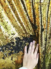 New arrival 2017 8x8FT Reversible Sequin Backdrop font b Curtain b font GOLD BLACK WHITE Mermaid