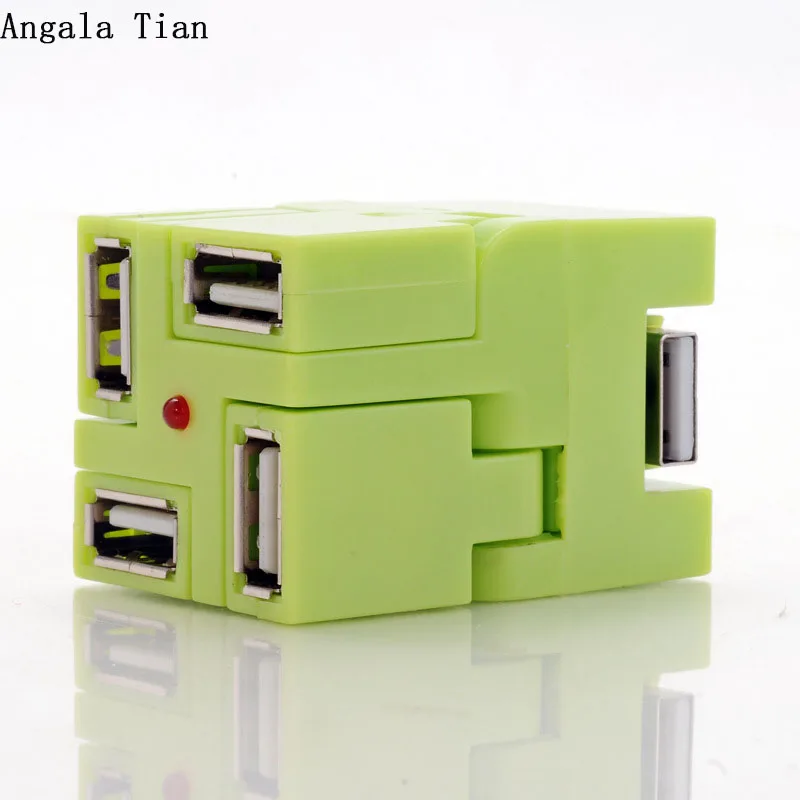 Angala Тянь Новая игрушка кирпич стиль USB HUB разветвитель тащили четыре мульти-интерфейс планшетный компьютер телефона, соединение U диск OTG HUB