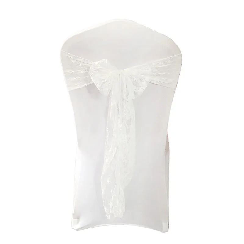 SMOPOR качество кружевная лента для стула лук для банкета свадебные украшение для праздников бабочка кружево ChairSashes галстук