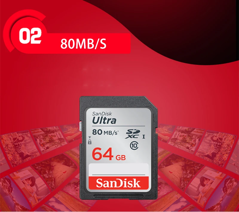 Оригинальный sandisk SD card 16 ГБ 32 ГБ Class10 64 ГБ 128 ГБ 80 МБ/с. TF карты памяти флэш-карта памяти Реальная емкость для камеры