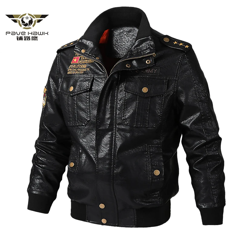 

Men's Faux Leather Jackets Men Stand Collar Coats Male Motorcycle PU Leather Jacket Casual Slim Brand Coats Plus Size M-6XL