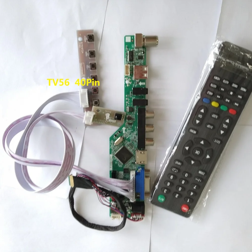 Комплект для LP140WH4 (TL) (B2) 14 "USB HDMI 40pin LVDS VGA пульт дистанционного управления 1366X768 tv AV контроллер драйвер платы ЖК-экран панели управления