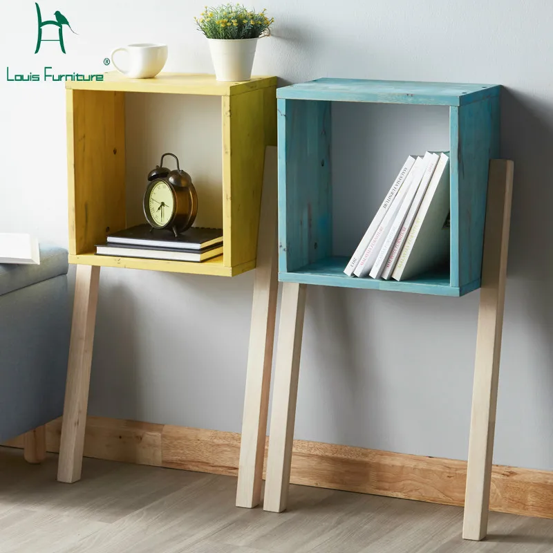 

Louis Fashion Bookshelf Plant Selves Solid Wood Multifunctional Shelf North European Corner Modern Simple Leisure Decoration