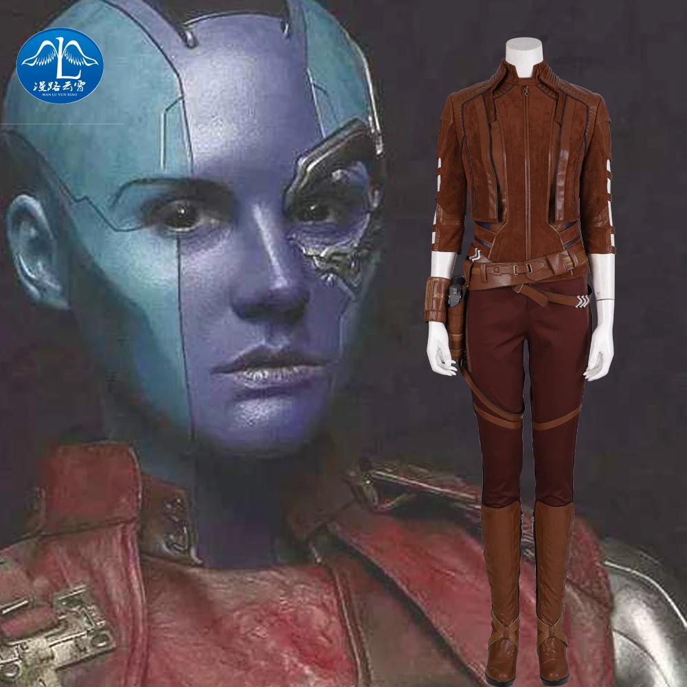 Marvel Avengers Endgame Nebula Full Set Outfit Cosplay Costume Halloween anime women adult christmas outfit women