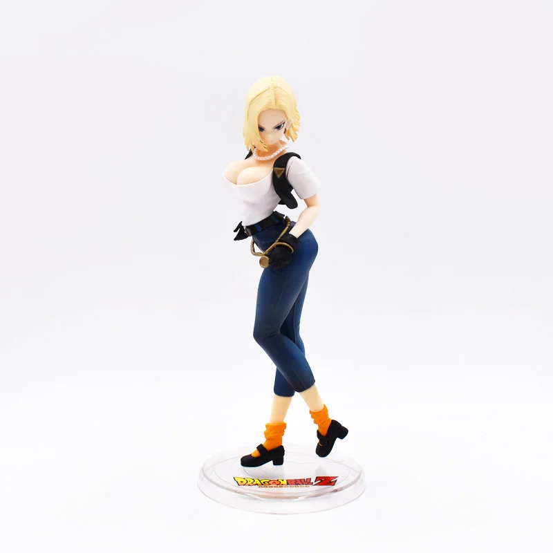 Anime Cartoon Lazuli 20cm Dragon Ball Z Android 18 Sexy Action Figure PVC Collection Figures Gift For Christmas Free Shipping