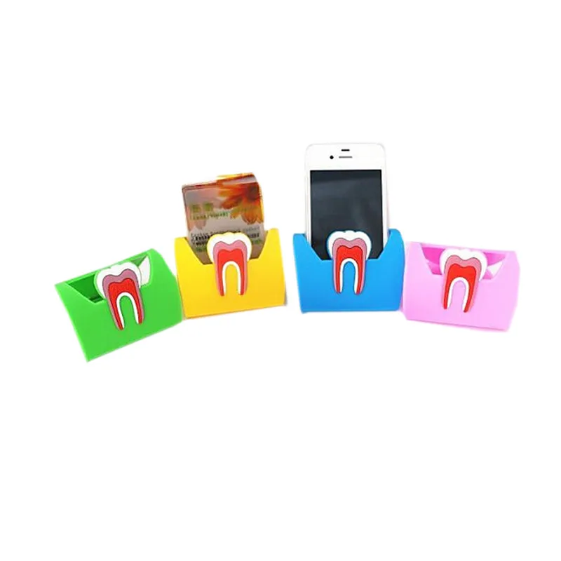 5 шт./лот стоматологический милый имя держатель для карт, резиновые зубы-Форма в форме коренного зуба телефон Подставка для украшений для стоматологическая клиника подарок для дантиста
