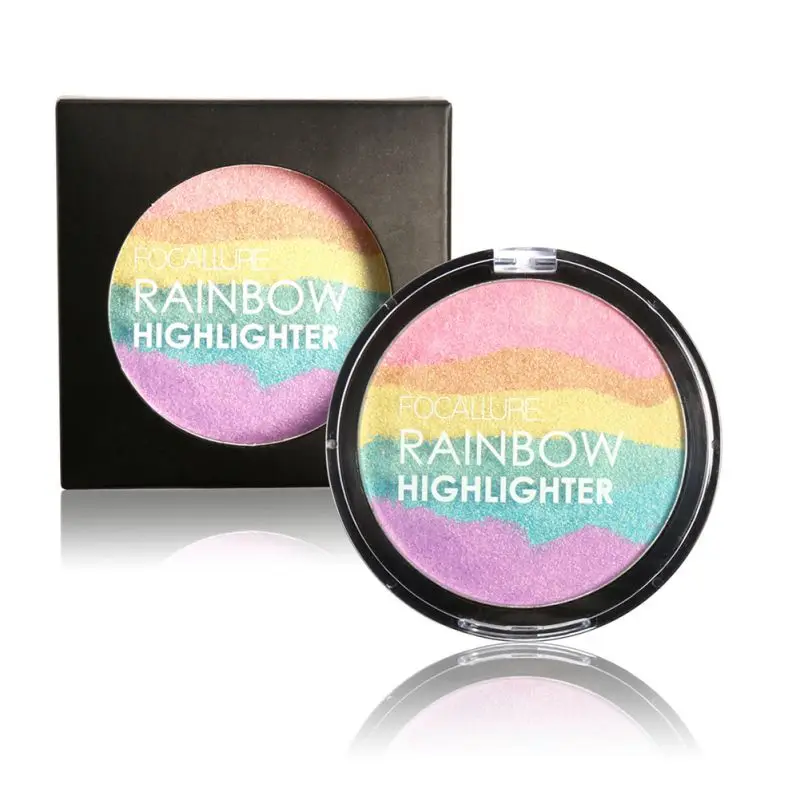 Multicolor Highlighter Powder Palette Face Brightener Contour Kits Soft