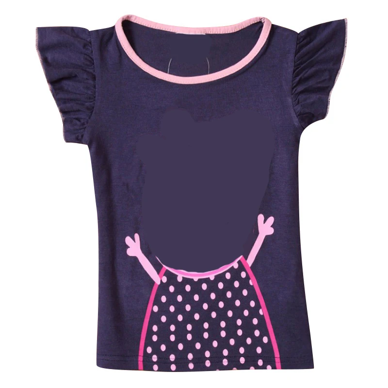 

baby girl t-shirt summer children clothing printed fashion cartoon princess dress girls t-shirt cotton clothes girl vestido