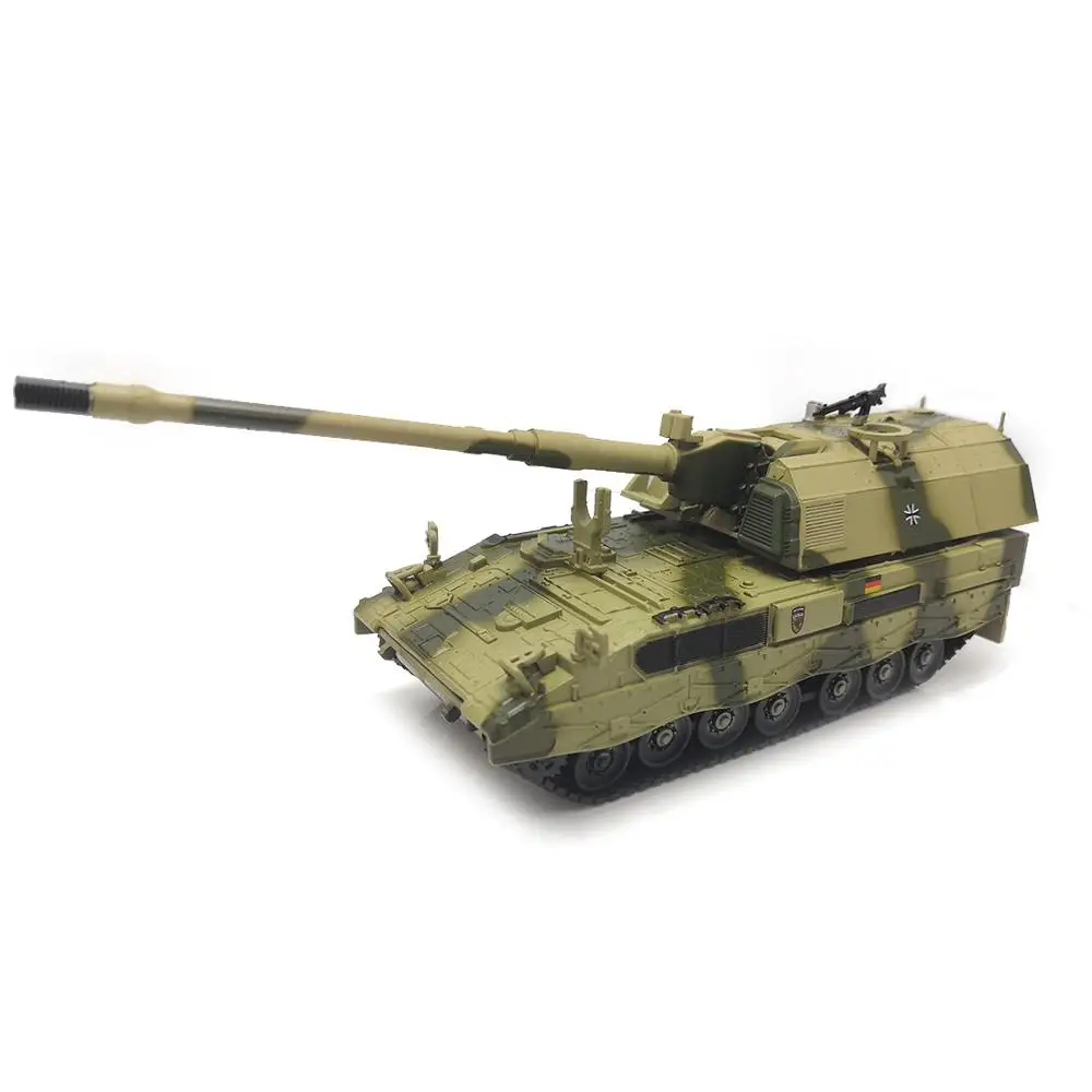 1: 72 Масштаб литой под давлением металлический военный танк модели Panzer Haubitze PzH-2000 самоходная артерия литой армейский Танк модель игрушки - Цвет: 12042B