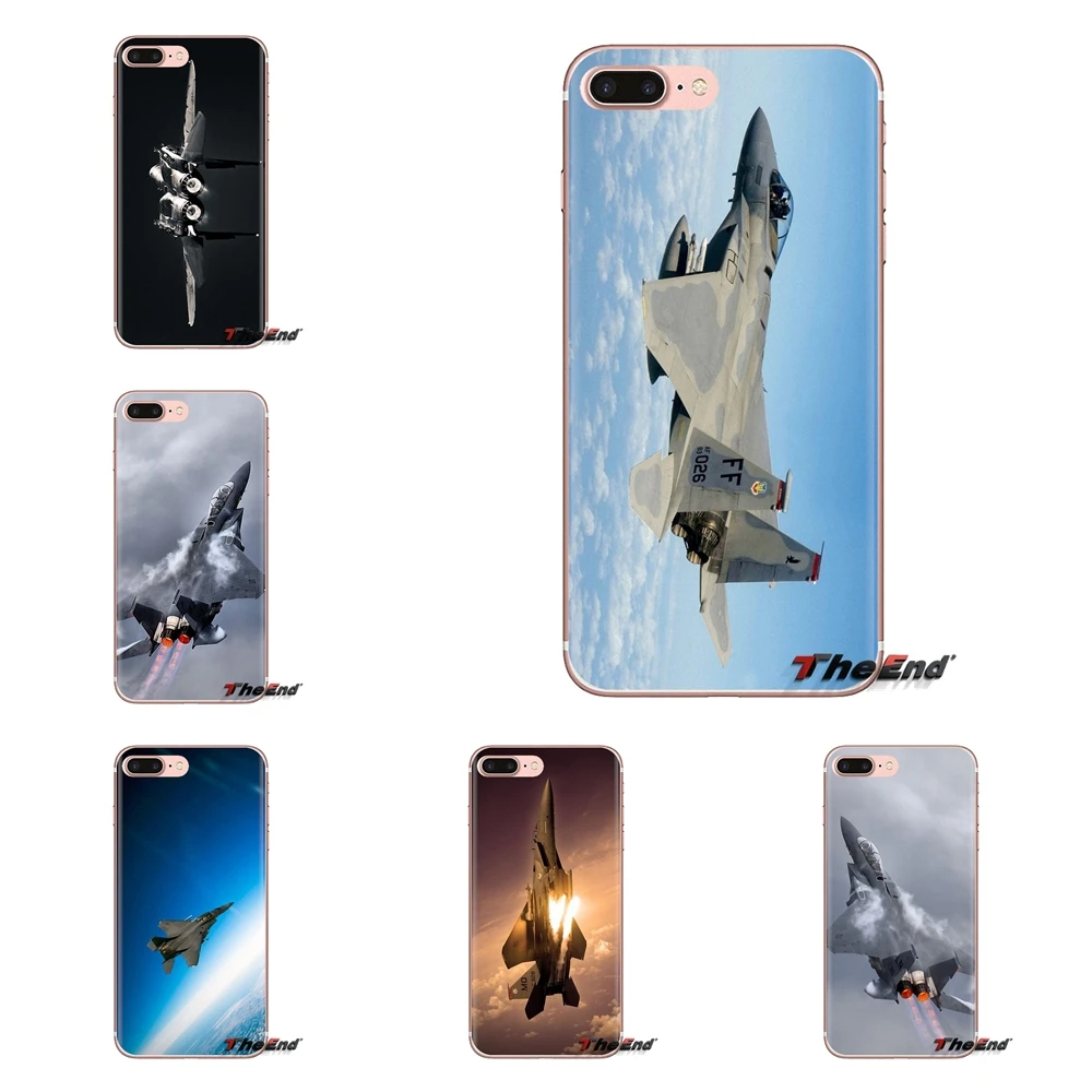 Прозрачный ТПУ чехол F15 Eagle Jet Fighter Plane для Huawei G7 G8 P7 P8 P9 P10 P20 P30 Lite Mini Pro P Smart Plus 2017 2018 2019