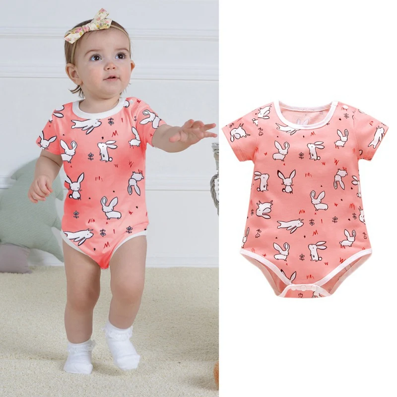 

Children Girls Clothes Baby Girl Rabbit Print Infant Kids Bodysuits Kids Clothes