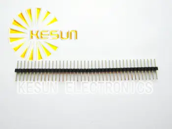 

200pcs/lot 2.54mm 1X40 15MM Height Single Row Male Copper Pin Header ROHS (Plastic in the middle)