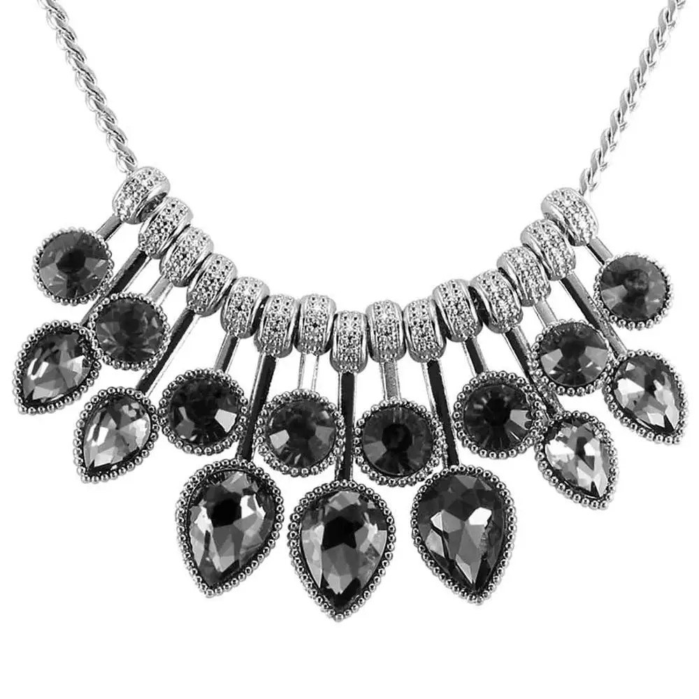 ZOSHI, Брендовое модное женское ожерелье-чокер, Посеребренная цепочка, женские подвески, ожерелья, ювелирные изделия с кристаллами, колье для женщин - Окраска металла: xl1202