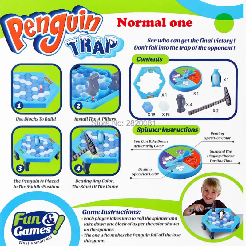 Ледяная Битва Сохранить Пингвин классическая игрушка набор 2 стиля мини/нормальный набор, заинтересованная игра семья детей смешная игра стук пингвин