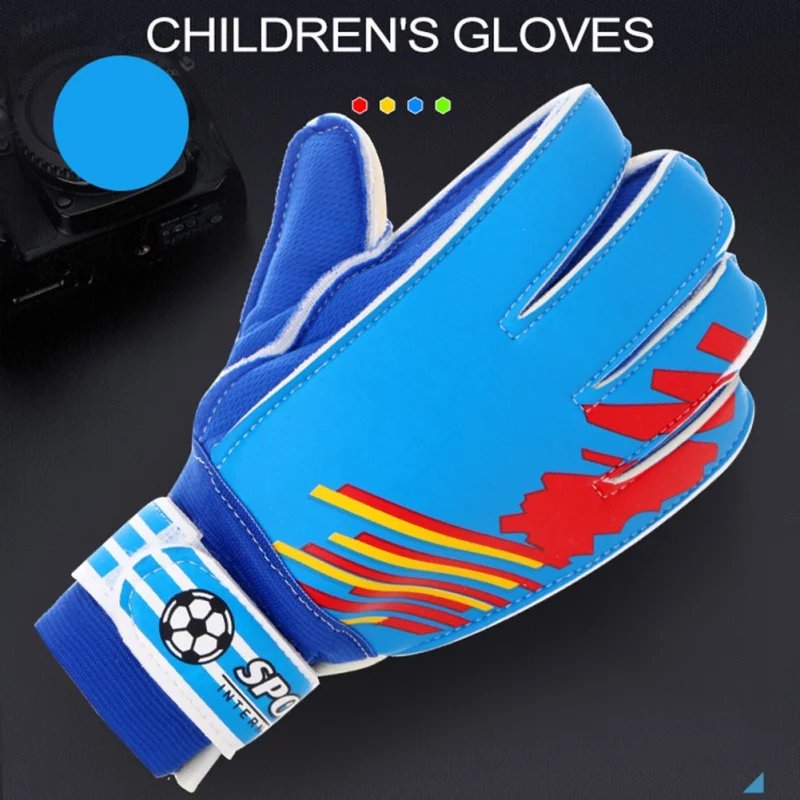 Детские футбольные вратарские перчатки первого уровня, футбольные противоскользящие тисненые перчатки