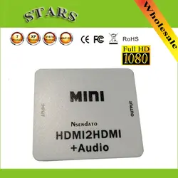720 P HDMI2HDMI Mini HDMI конвертер HDMI адаптер с аудио для портативных ПК к HDTV проектор, оптовая продажа Бесплатная доставка