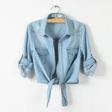 Summer Sleeves Denim Small Short Coat Female XL Small Shawl Wild Wash Shirt Women's Wild Denim Shirt more size XS-XXXL Summer Sleeves Denim Small Short Coat Female XL Small Shawl Wild Wash Shirt Women's Wild Denim Shirt more size XS-XXXL