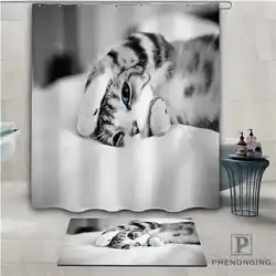 Custom cat (1) водостойкая занавеска для душа коврик для дома для ванной ткань полиэстер для ванной разные размеры #2019-1-06-7