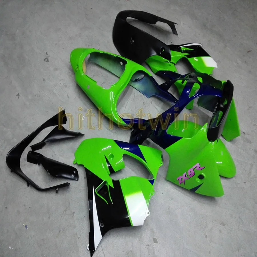 Капот мотоцикла на заказ для Kawasaki ZX-9R 2000 2001 ZX9R 00-01+ свободные болты+ серый зеленый ABS обтекатель - Цвет: O