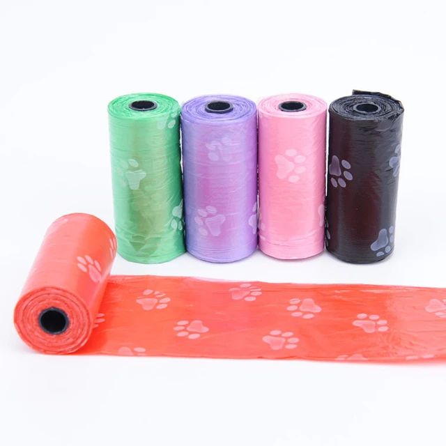 20/40rolls Delicate Degradable Eco-friendly Pet Dog Waste Faeces Bag With Printing Doggy Bag Dog Excrement Bag