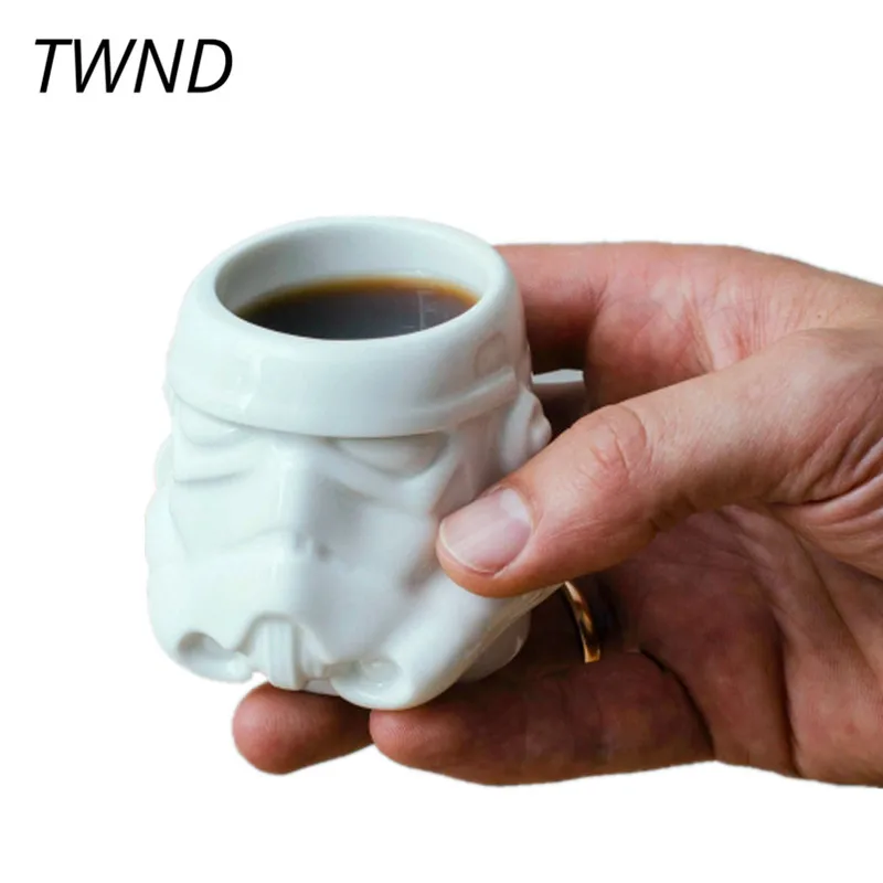 

Star Wars white pawns ceramic coffee mugs mini tea cups 3D drinkware