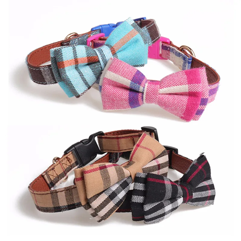 Pet Cat Collar Leather Pet Collar Exquisite Collar with Bow Decoration For Small Medium Large Dogs Cats Pitbull Bulldog Beagle Pet Cat Collar Leather Pet Collar Exquisite Collar with Bow Decoration For Small Medium Large Dogs Cats Pitbull Bulldog Beagle
