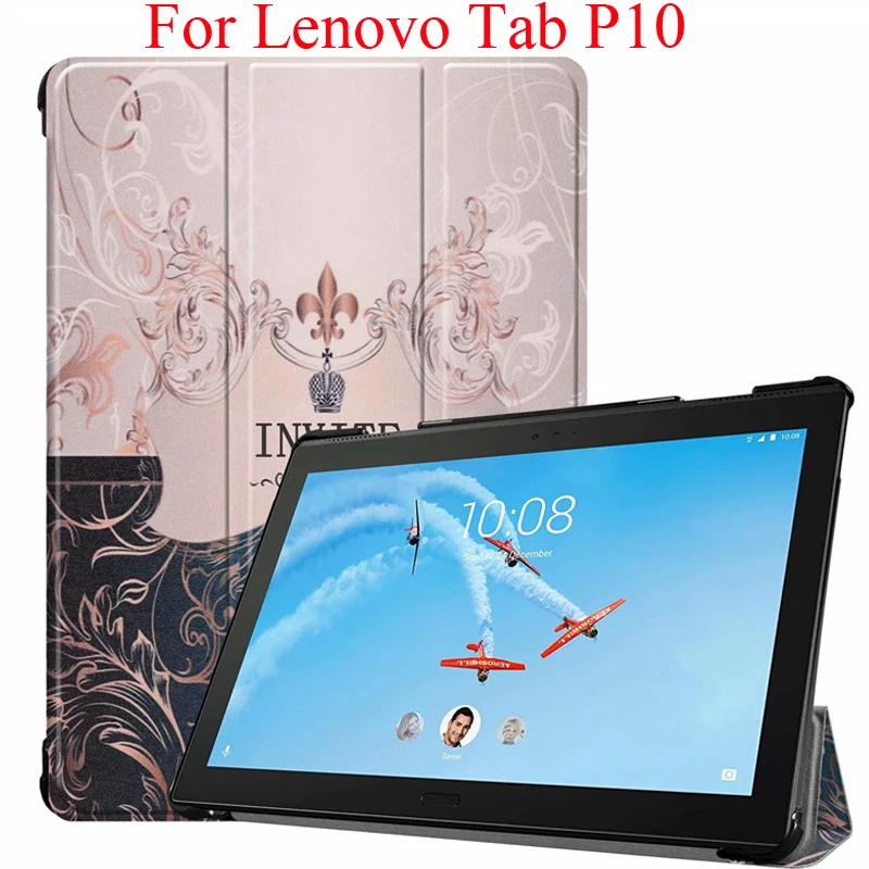 

For Lenovo Tab P10 Case Fashion Protector TabP10 TB-X705 X705F Cover LenovoP10 Casing With Cute Butterfly Girl Tower Painting