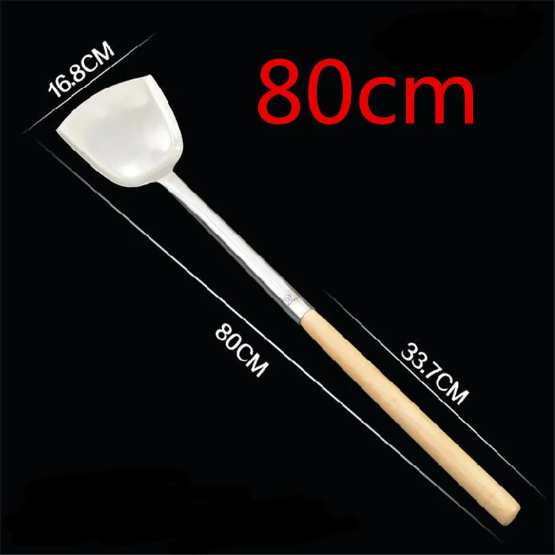 

80cm long Handle big large turners Metal stainless steel chef cooking canteen spatula shovel cocina utensilios Kitchen Utensil