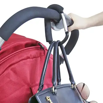 

Newborn Baby Stroller Hook Infant carriage D Shape Hanging Hook Children Outdoor Sports Aluminium Alloy Large climbing buckle