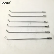 JQORG 9 г материал из нержавеющей стали спицы для велосипеда угол 135 градусов длина в 60-310 мм Заказные Серебристые мотоциклетные спицы под заказ